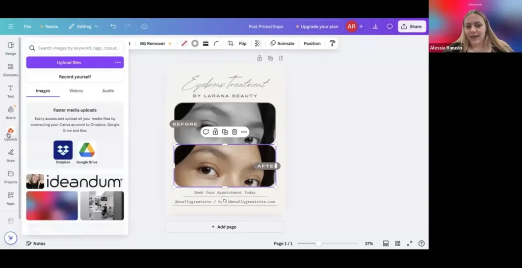 canva per lo studio dentistico | template per contenuti social
